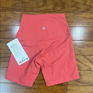 Lululemon align high rise short 6” desert red NWT